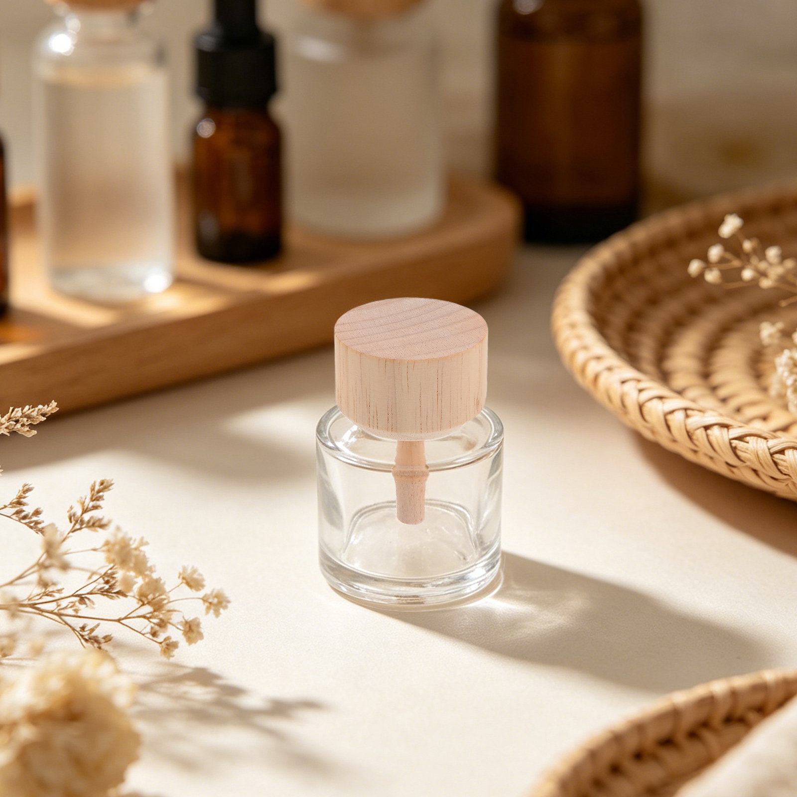 Home Fragrance Oils - 2 шт. прозрачных стеклянных бутылочек для